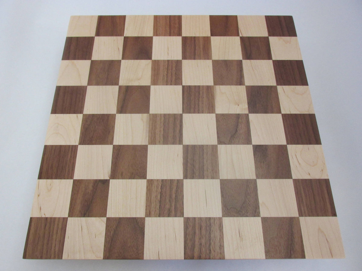 Classic Chess Board - Walnut Wood with Rounded Corners 16 in.