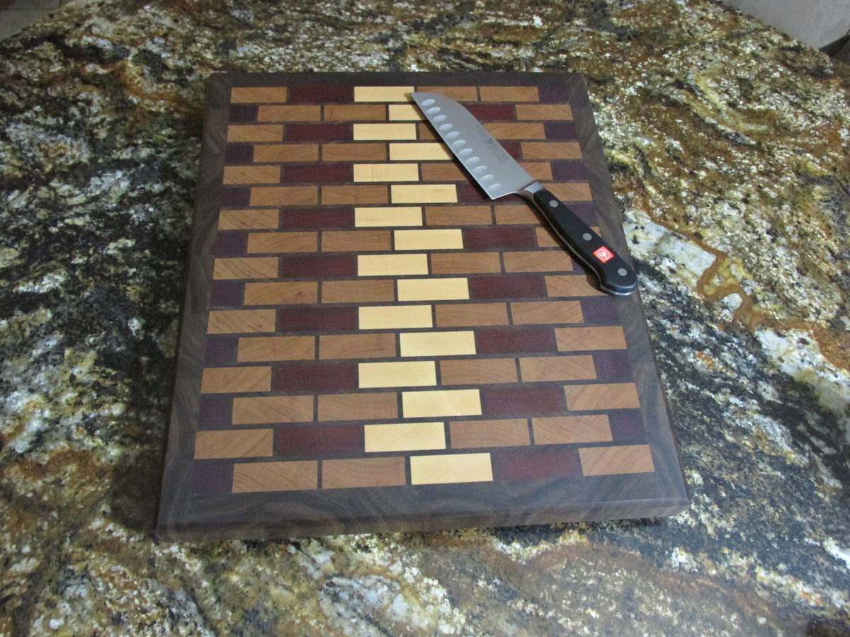 End grain cutting board. Great gift idea. hardwood kitchen ideas. perf – A.  P. Woodcraft